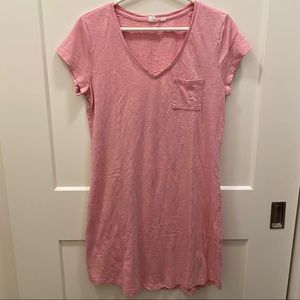 Gap Pink Pocket T-Shirt Dress